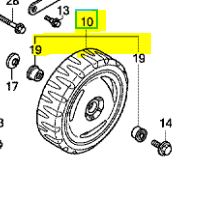 Rad kpl. ohne Antrieb 